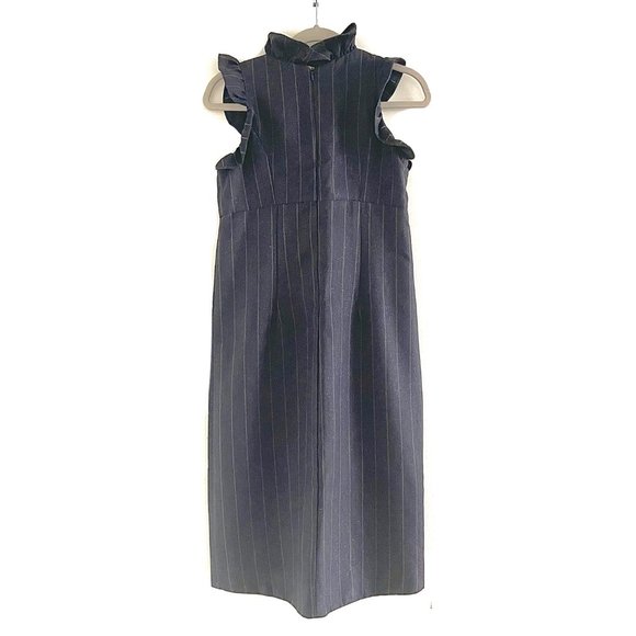 Voom by Joy Han Gray Pinstripe Midi Dress Size M - Picture 7 of 12